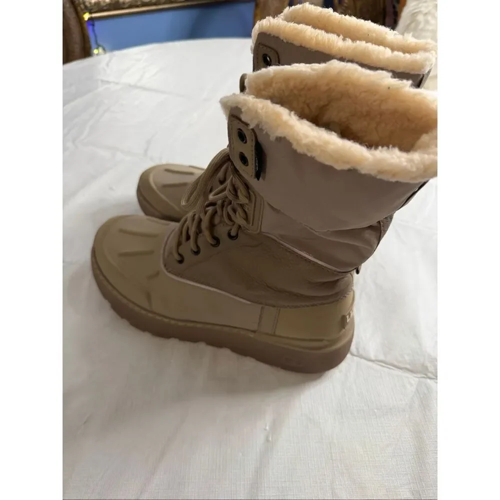 UGG CITY BUTTE DUNE LEATHER MEN’S WATERPROOF SNOW BOOTS SIZE 9.5 9 1/2